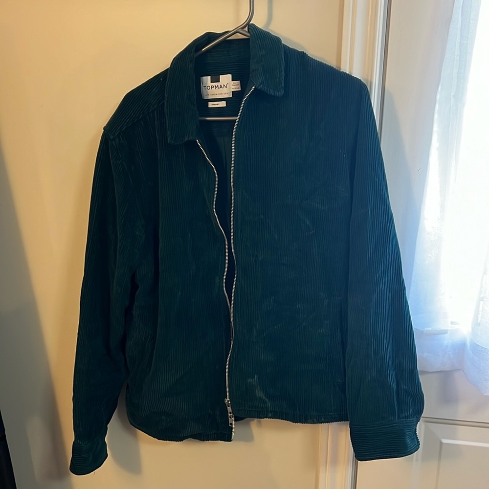 Deep ocean blue top man velvet jacket